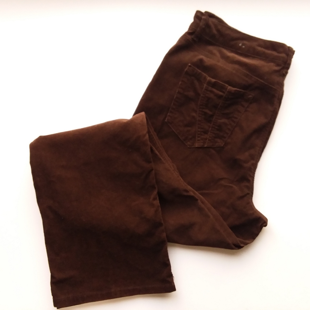 Chico's 2 choclate brown straight corduroy pants - Picture 5 of 10